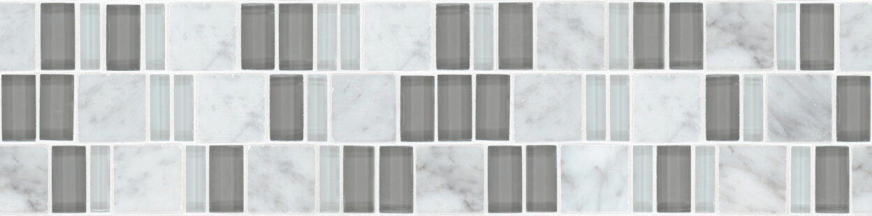 White Gray - Three Row Combo 6" Image